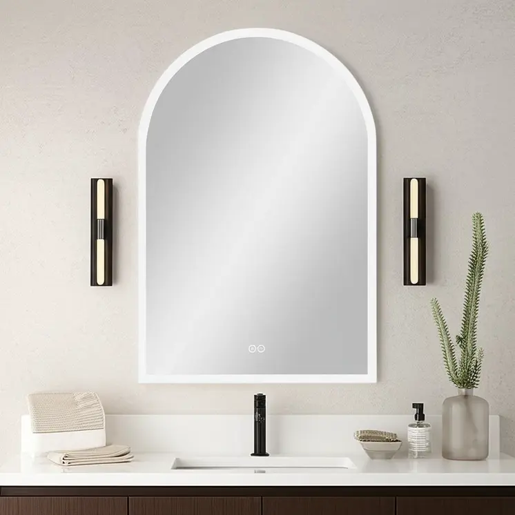 38" Clear Arch Unframed LED Lighted Bathroom Vanity Mirror