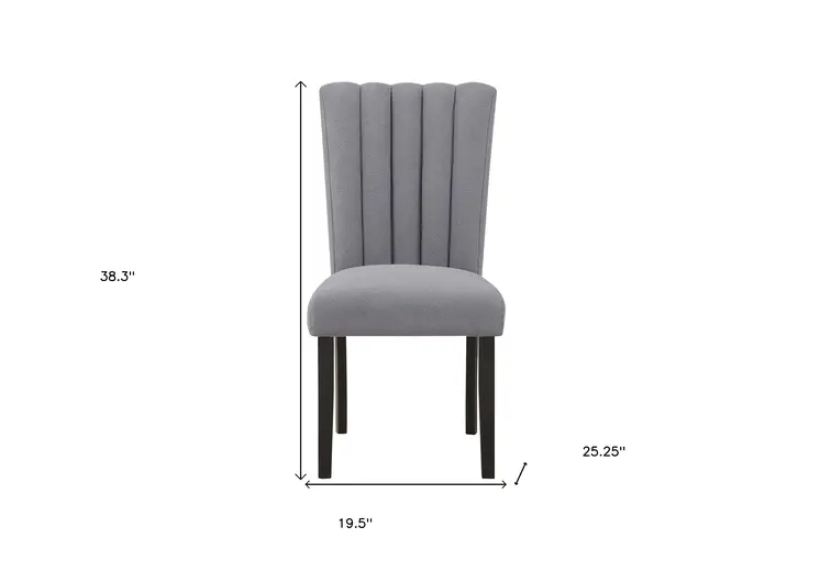 Gray Upholstered Tufted Velvet Dining Side Chair