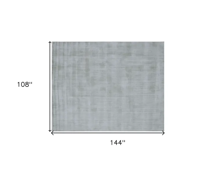 9' X 12' Green Hand Loomed Area Rug