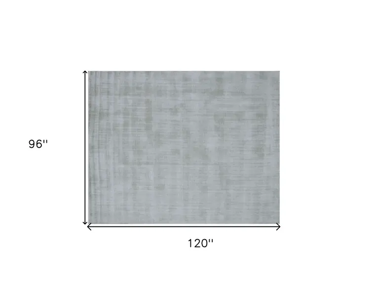 8' X 10' Green Hand Loomed Area Rug