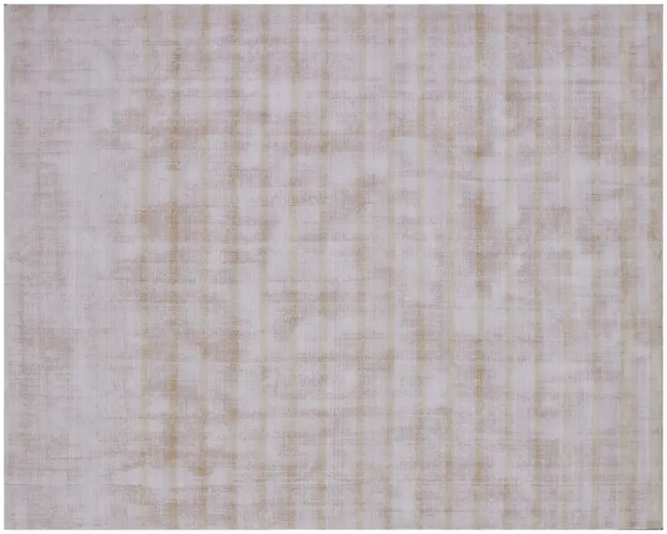 8' X 10' Camel Striped Hand Loomed Area Rug