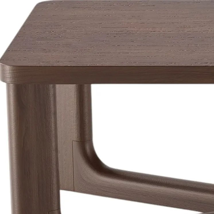50" Walnut Solid Wood Cross Legs Coffee Table