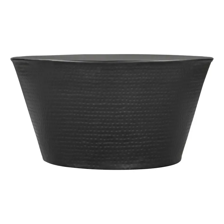 33" Black Iron Round Solid Coffee Table