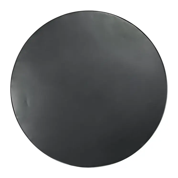 33" Black Iron Round Solid Coffee Table