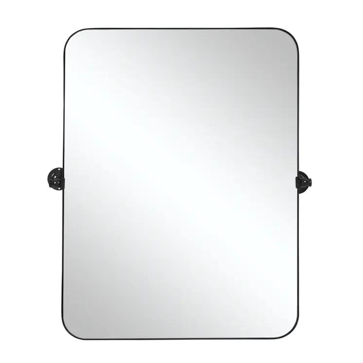 36" Black Metal Framed Standing Mirror