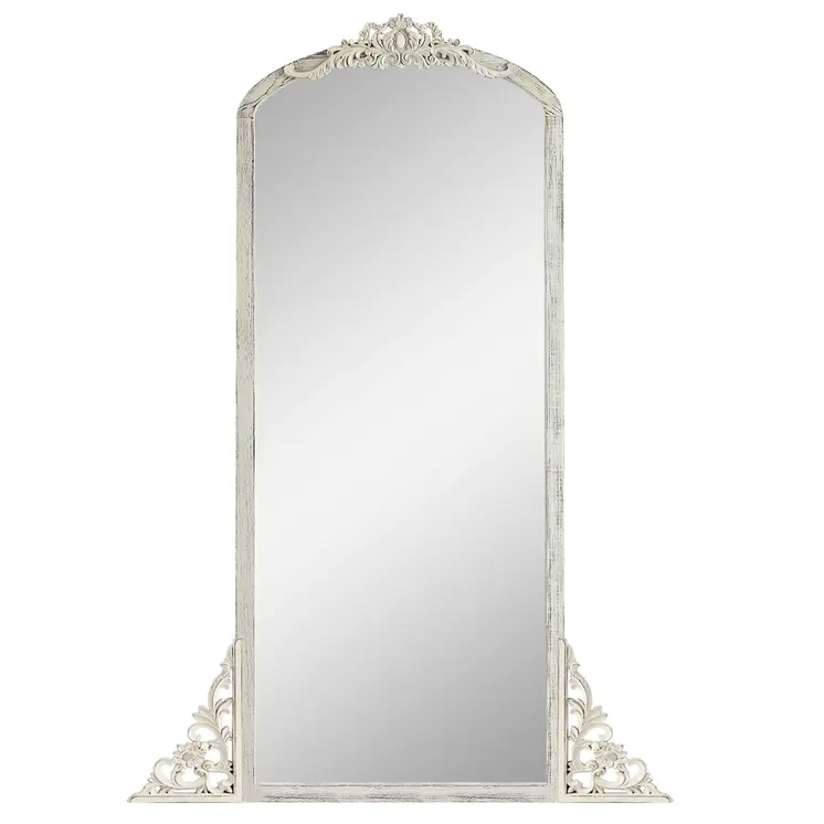 67" White Wood Framed Standing Mirror