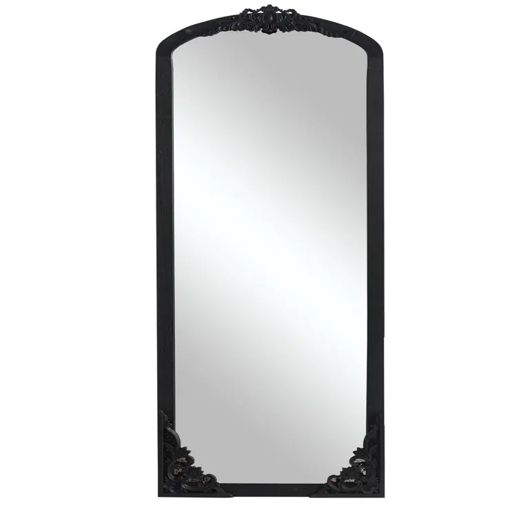69" Black Wood Framed Standing Mirror