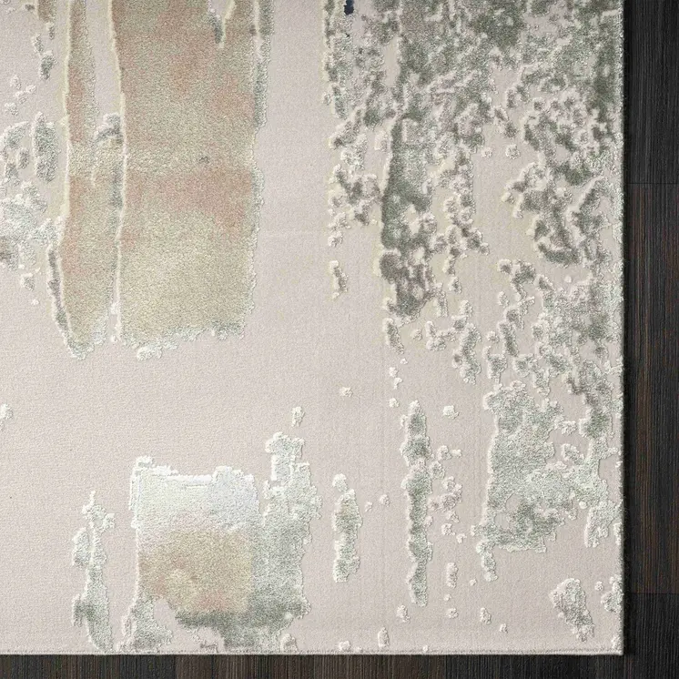 4' X 6' Blue and Gray Abstract Area Rug