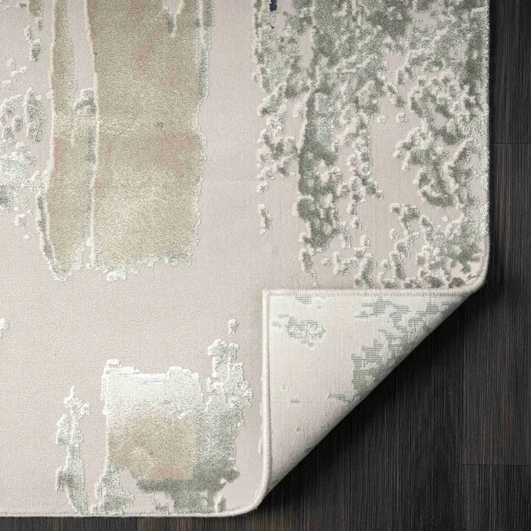 4' X 6' Blue and Gray Abstract Area Rug