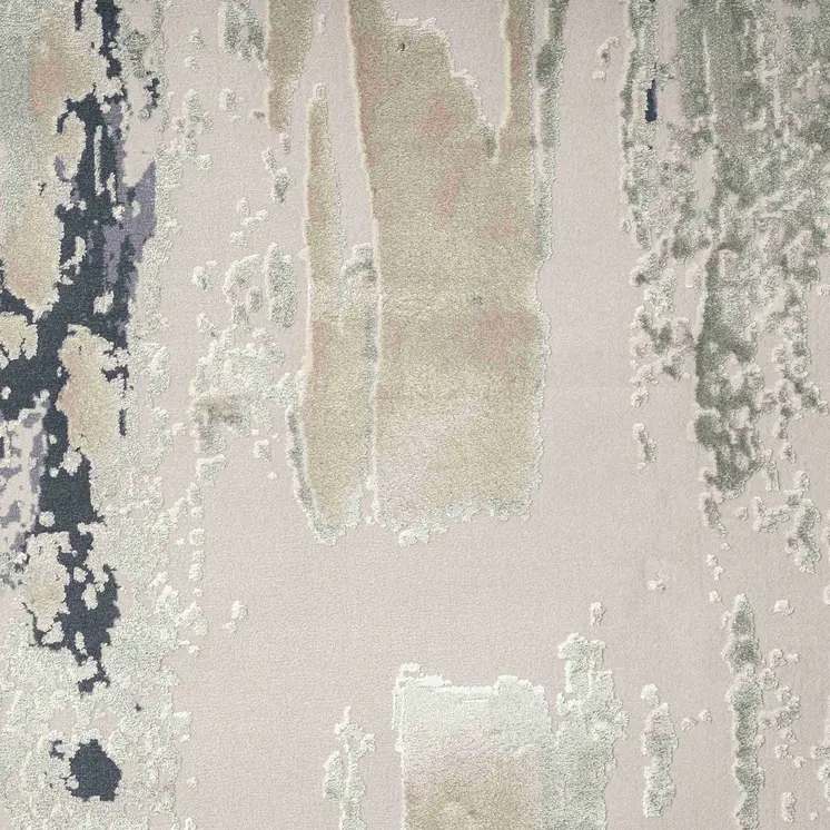9' X 12' Blue and Gray Abstract Area Rug