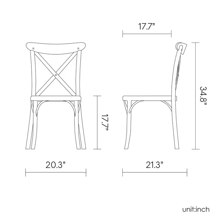 Set of Four 21" White Heavy Duty Plastic Outdoor Stacking Dining Chairs