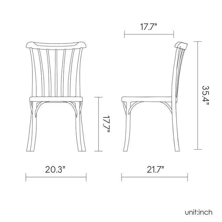 Set of Four 22" White Heavy Duty Plastic Outdoor Stacking Dining Chairs