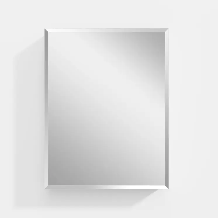 26" Black Metal Framed Mirror Set