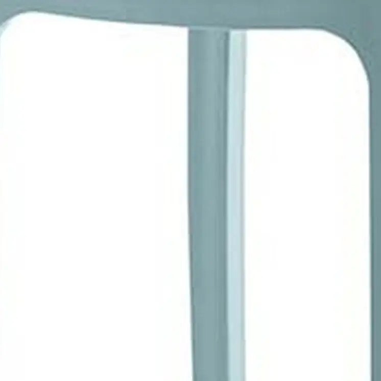 Set of Four 26" Baby Blue Heavy Duty Plastic Low Back Outdoor Counter Height Bar Chairs