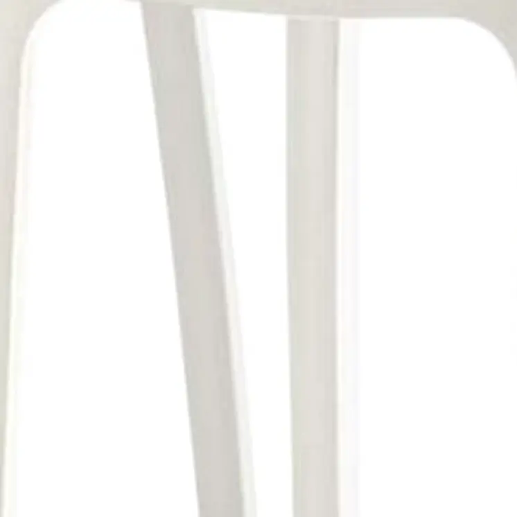 Set of Four 26" White Heavy Duty Plastic Low Back Outdoor Counter Height Bar Chairs