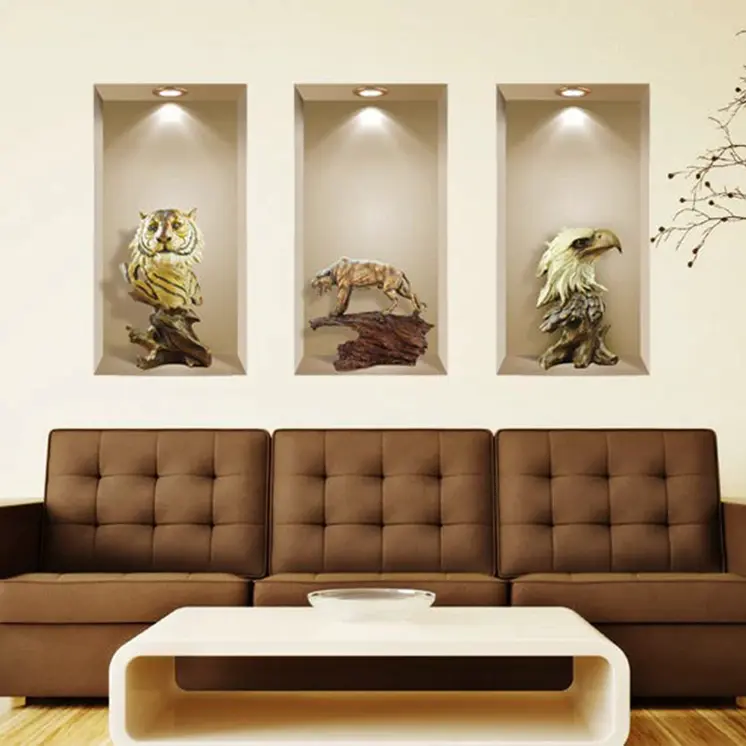 Set of Three Ana Faux Niche 3D Peel and Stick Wall Decals
