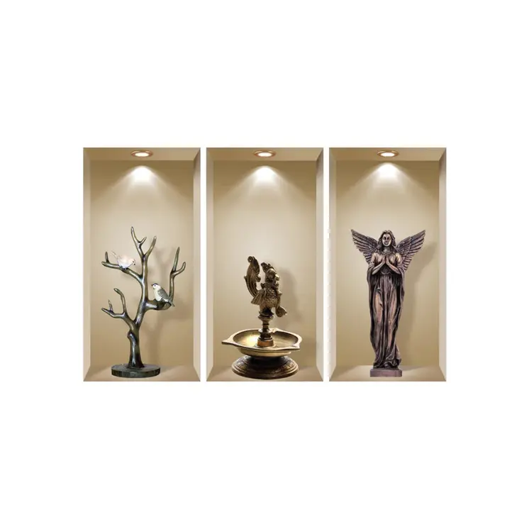 Set of Three Acy Faux Niche 3D Peel and Stick Wall Decals
