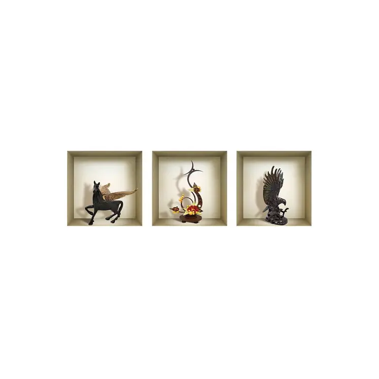 Set of Three Lia Faux Niche 3D Peel and Stick Wall Decals