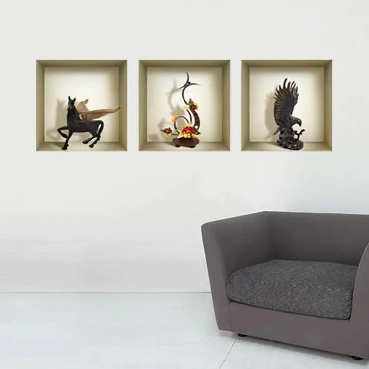 Set of Three Lia Faux Niche 3D Peel and Stick Wall Decals
