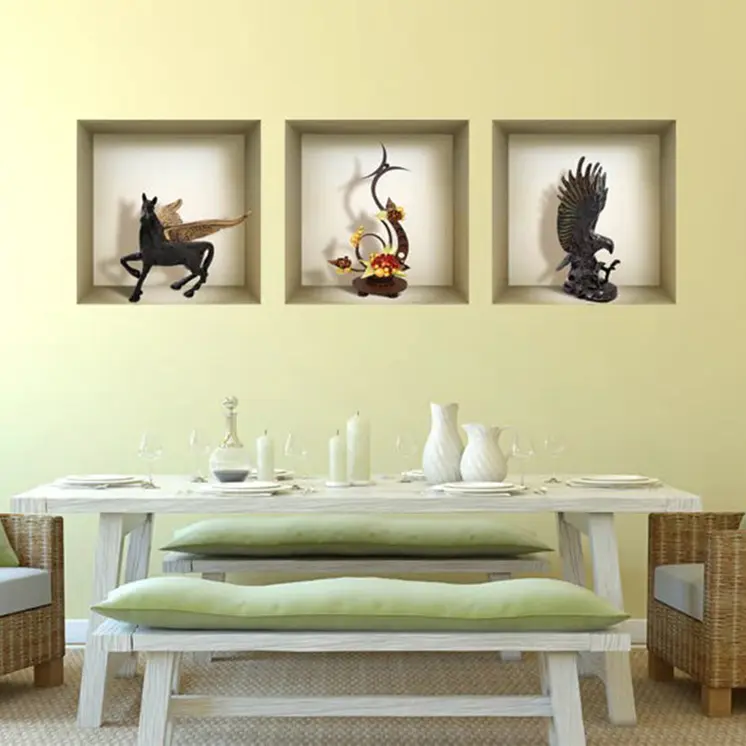 Set of Three Lia Faux Niche 3D Peel and Stick Wall Decals