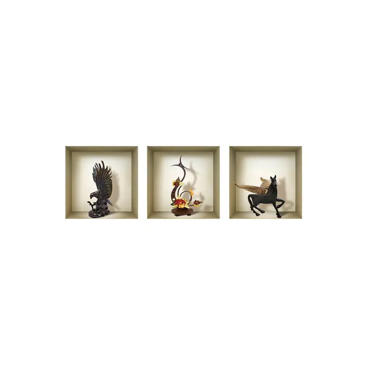 Set of Three Lia Faux Niche 3D Peel and Stick Wall Decals