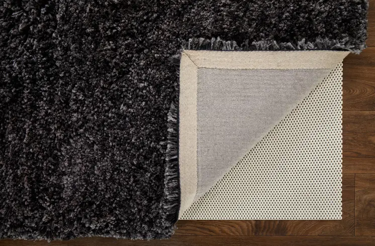 10' X 14' Black Shag Hand Tufted Area Rug