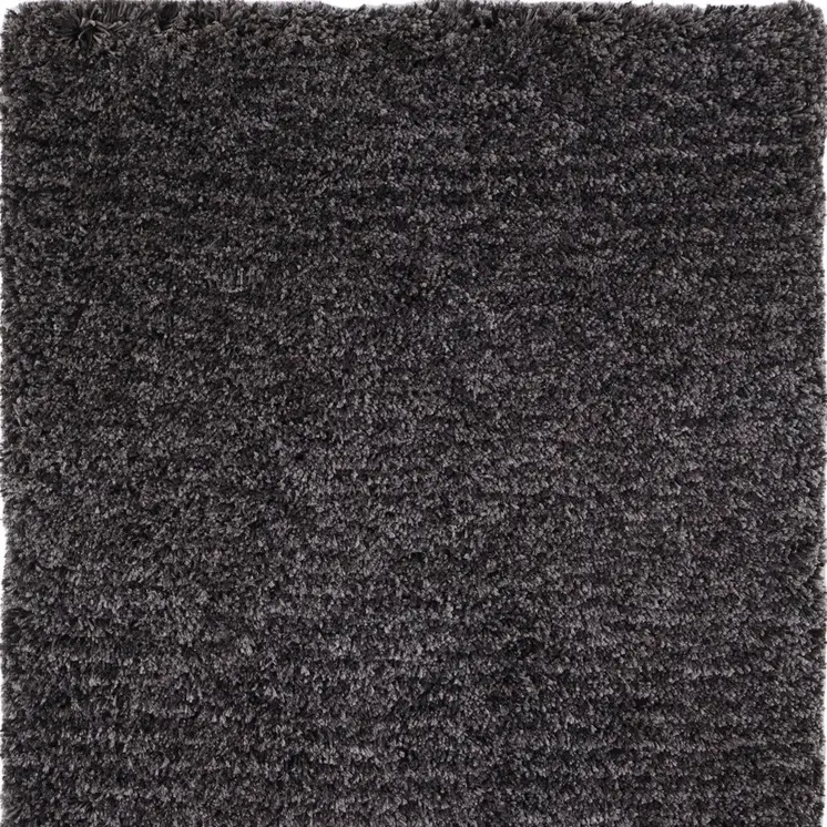 10' X 14' Black Shag Hand Tufted Area Rug