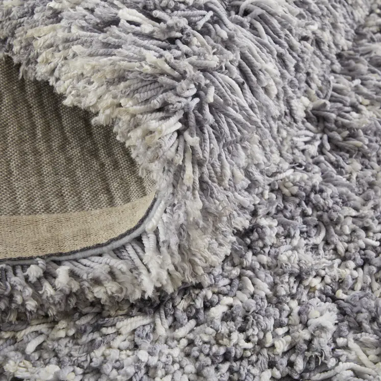 8' X 10' Gray Shag Hand Tufted Area Rug