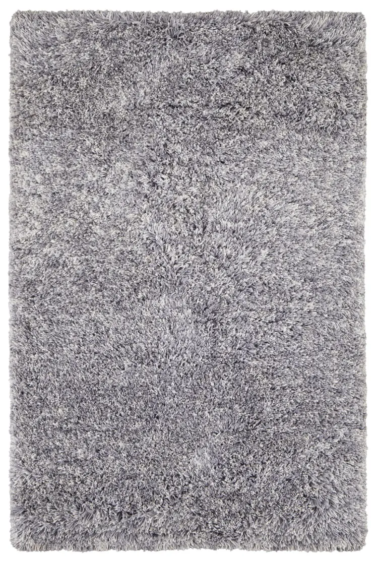 2' X 3' Gray Shag Hand Tufted Area Rug