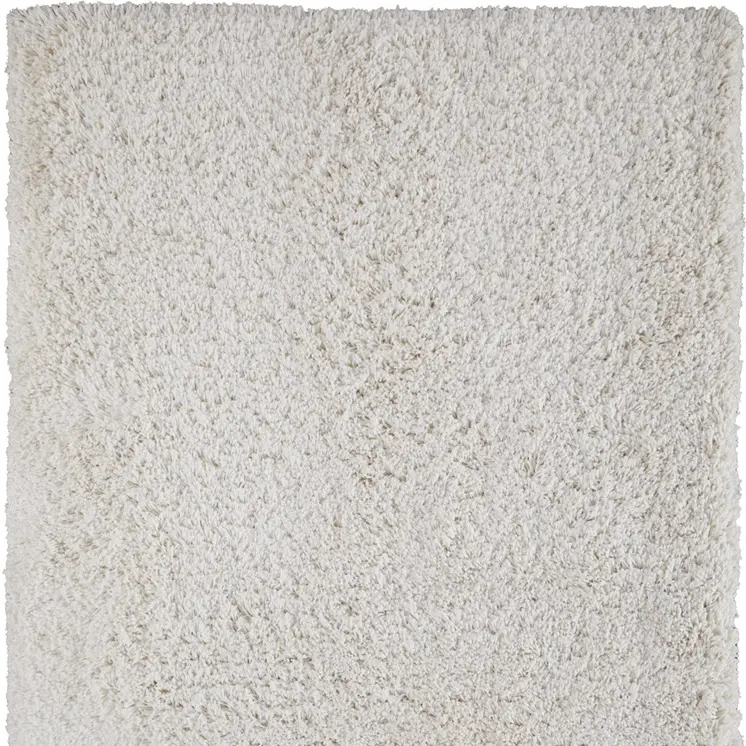 10' X 14' Ivory Shag Hand Tufted Area Rug