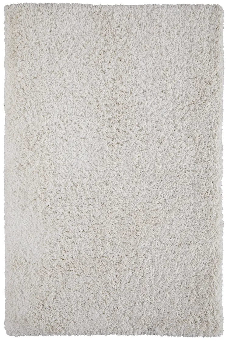 10' X 14' Ivory Shag Hand Tufted Area Rug