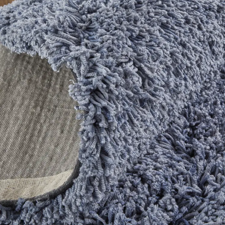 9' X 12' Blue Shag Hand Tufted Area Rug