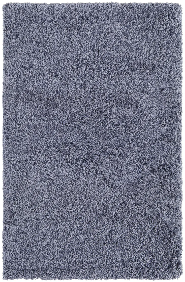 9' X 12' Blue Shag Hand Tufted Area Rug
