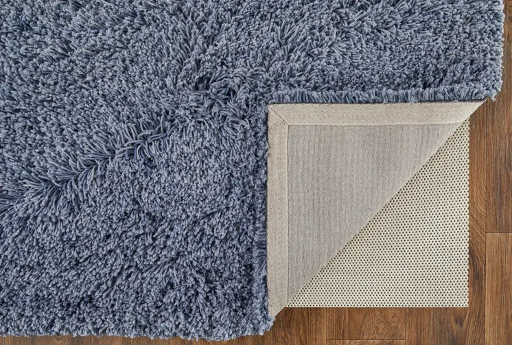 10' X 14' Blue Shag Hand Tufted Area Rug