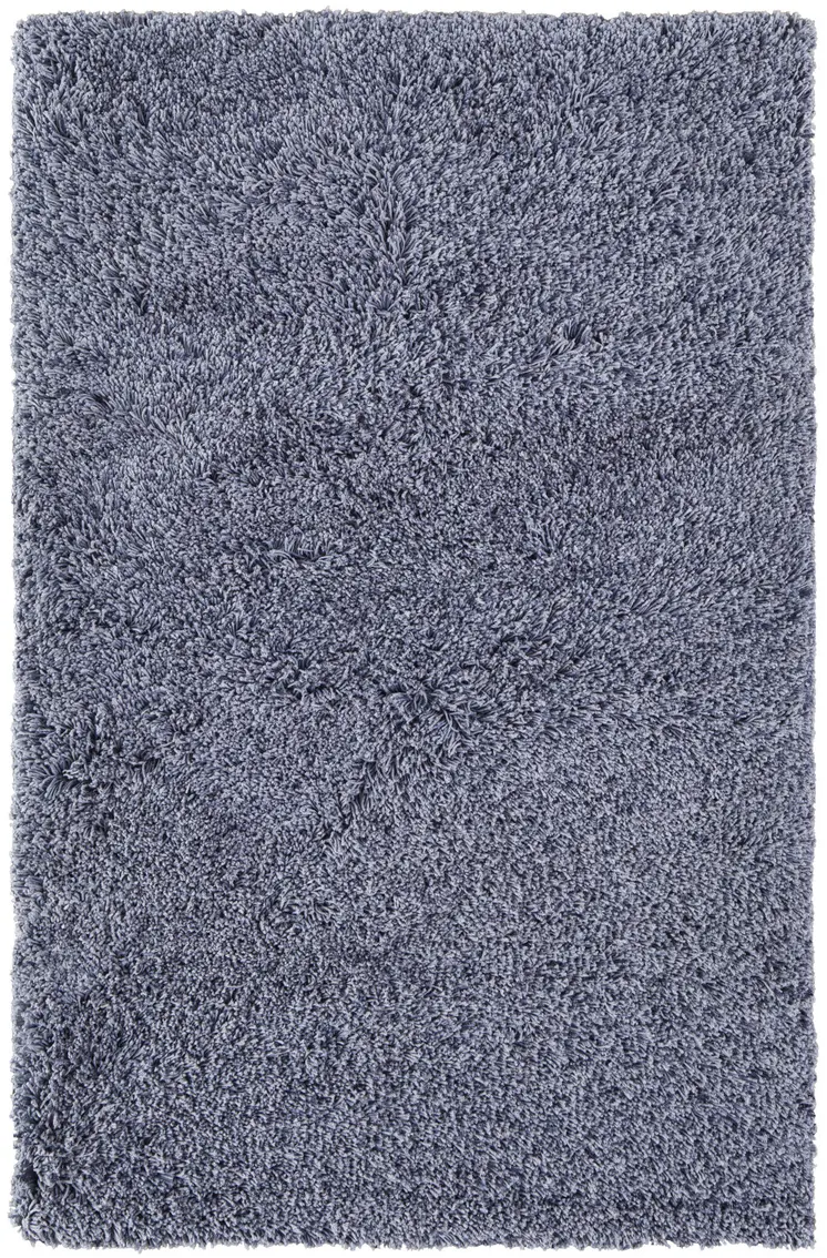10' X 14' Blue Shag Hand Tufted Area Rug