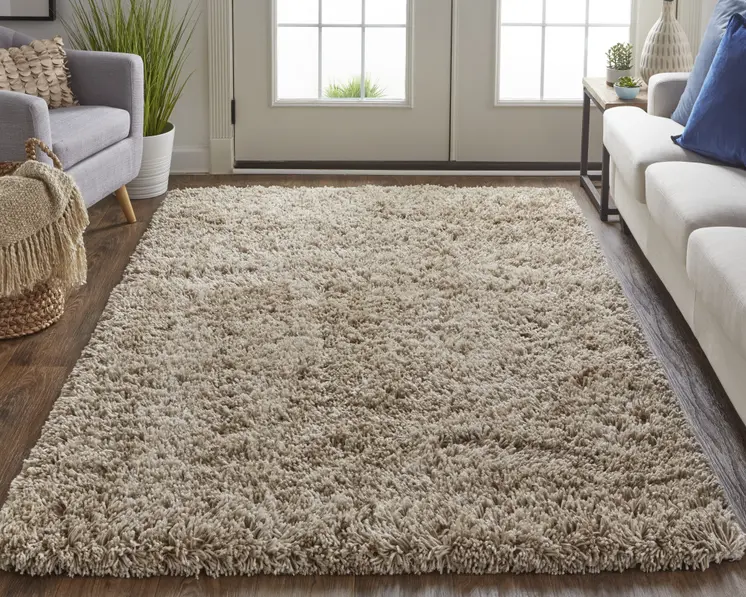 9' X 12' Gray Shag Hand Tufted Area Rug