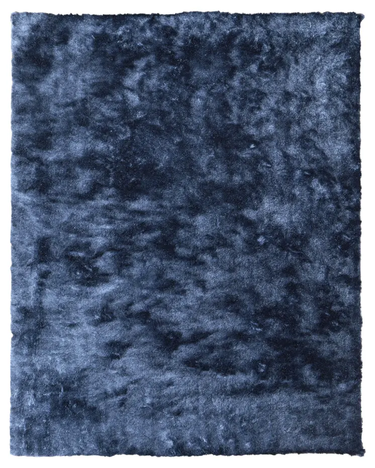 2' X 3' Blue Shag Hand Tufted Area Rug