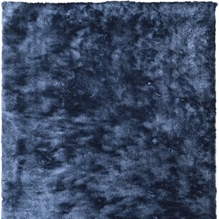 2' X 3' Blue Shag Hand Tufted Area Rug