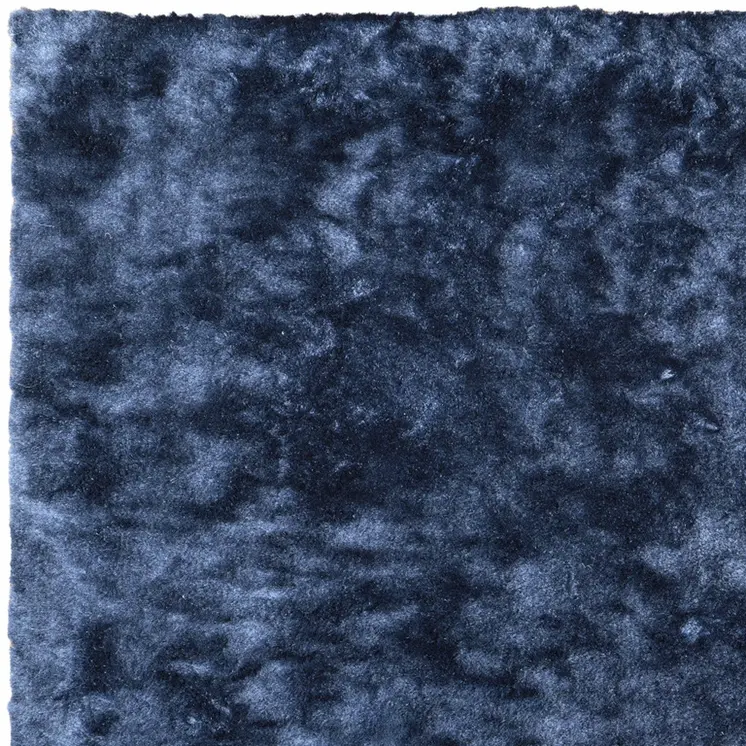 8' X 10' Blue Shag Hand Tufted Area Rug