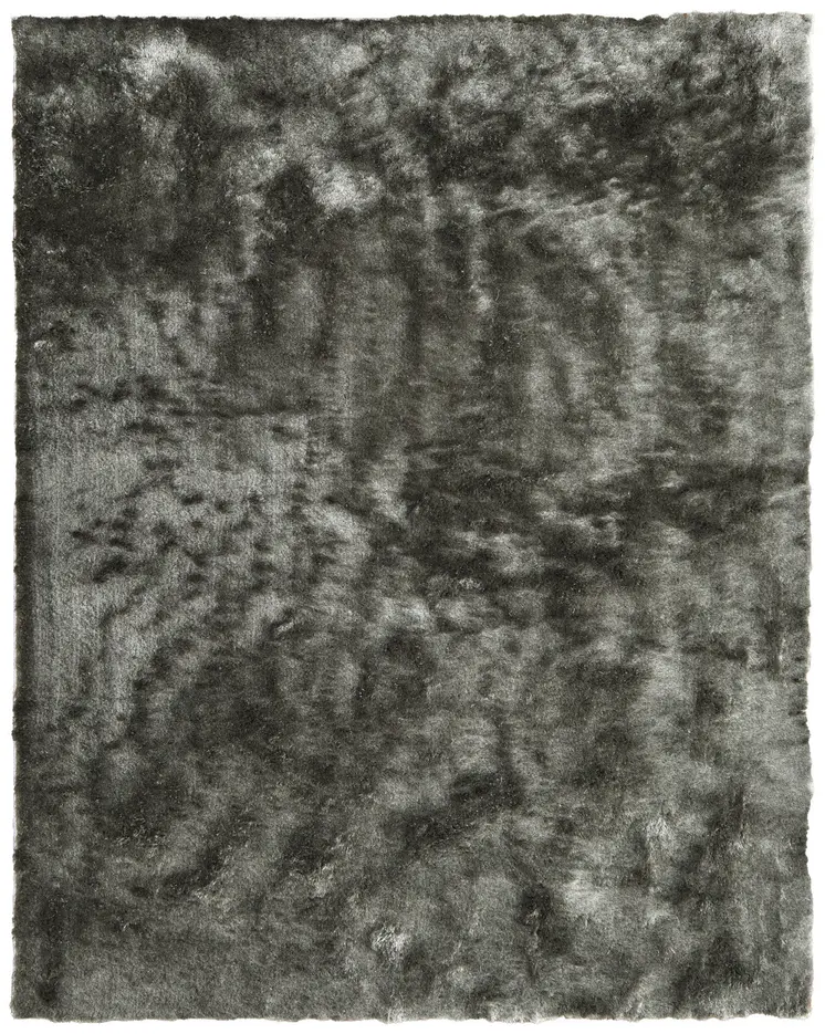 4' X 6' Green Shag Hand Tufted Area Rug
