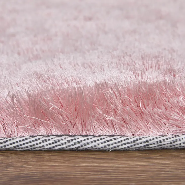 8' X 10' Pink Shag Hand Tufted Area Rug