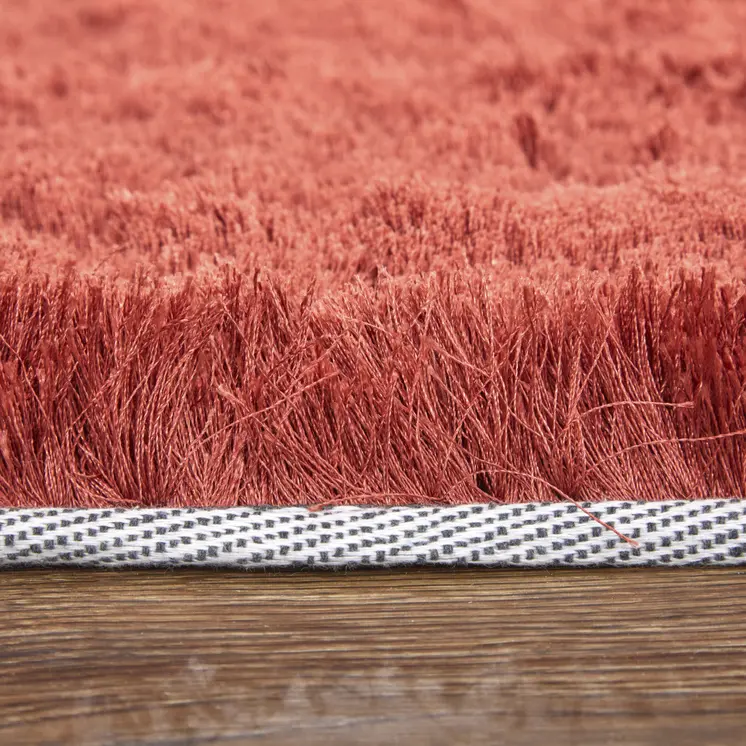 2' X 3' Red Shag Hand Tufted Area Rug