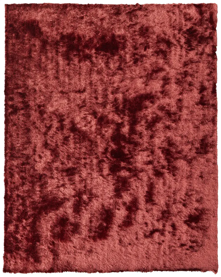 4' X 6' Red Shag Hand Tufted Area Rug