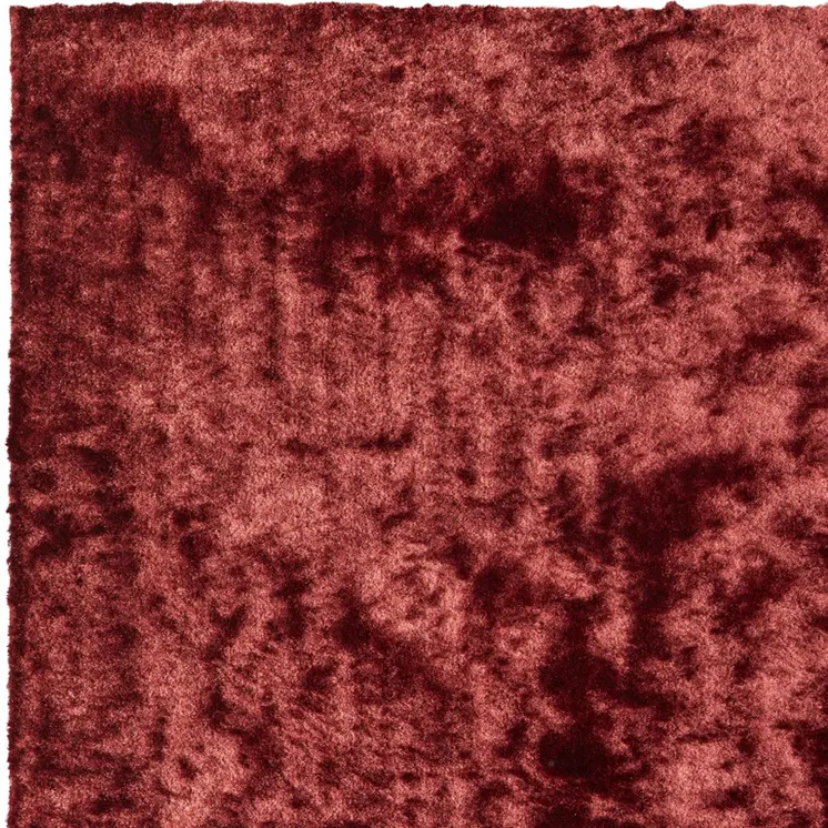 4' X 6' Red Shag Hand Tufted Area Rug
