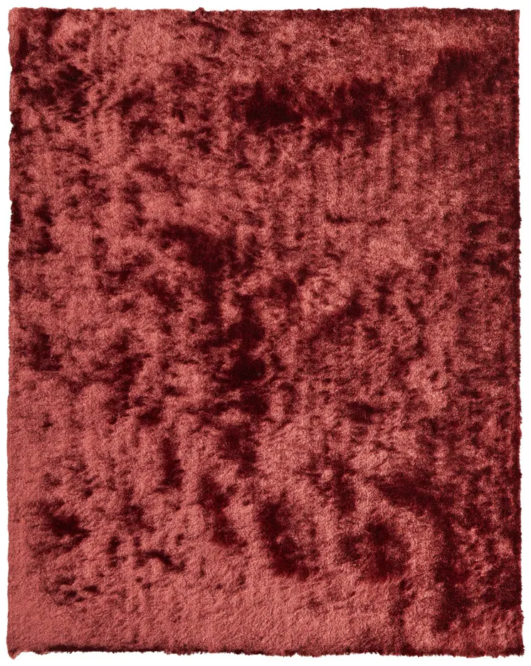 5' X 8' Red Shag Hand Tufted Area Rug