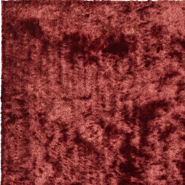 8' X 10' Red Shag Hand Tufted Area Rug