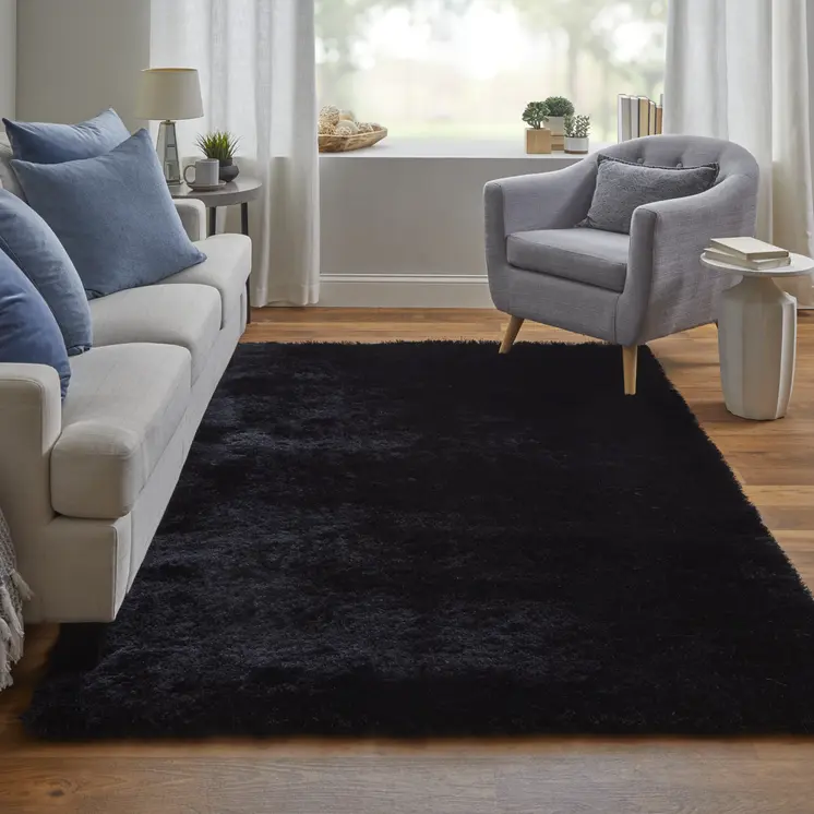 8' X 10' Brown Shag Hand Tufted Area Rug