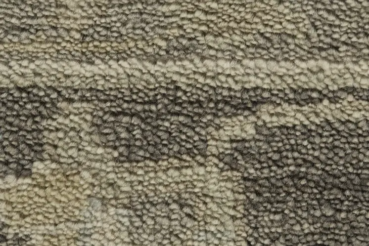 8' X 10' Taupe and Gray Wool Floral Hand Knotted Area Rug