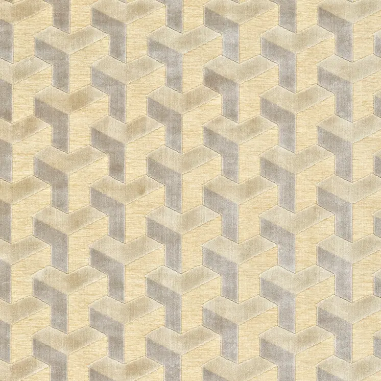 8' X 11' Tan and Gray Geometric Power Loom Area Rug