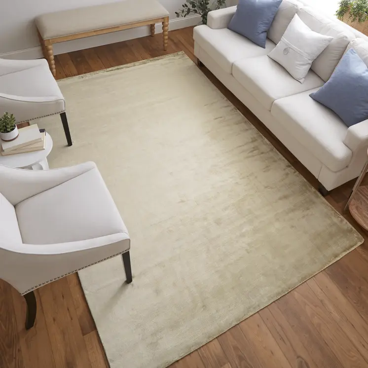 6' X 9' Tan Chevron Hand Woven Area Rug